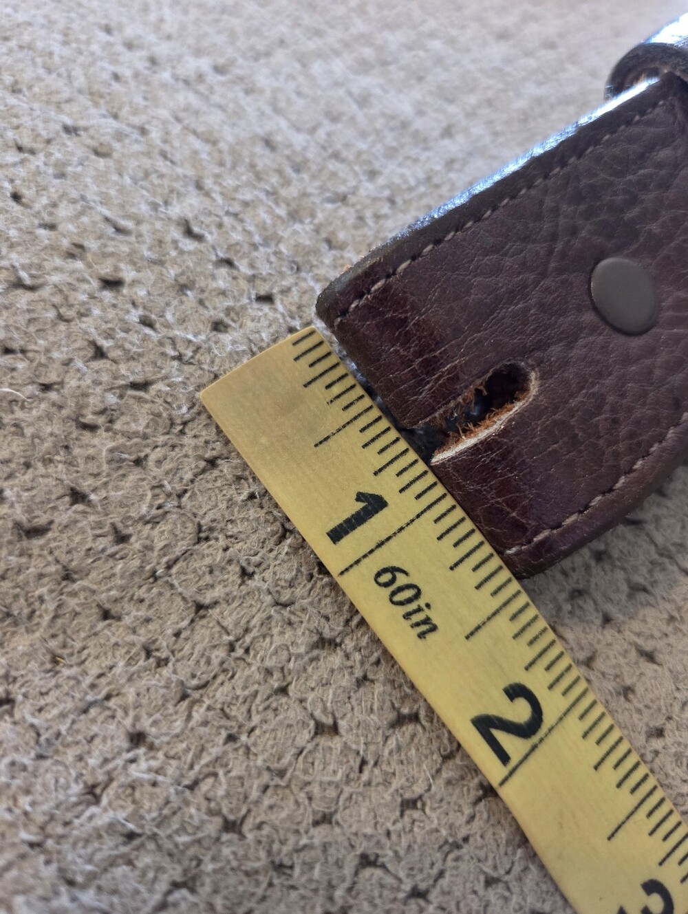 Vintage 3-D Belt Leather Belt Brown Full Grain Cowhide Western Made USA Size 42 - Picture 4 of 16